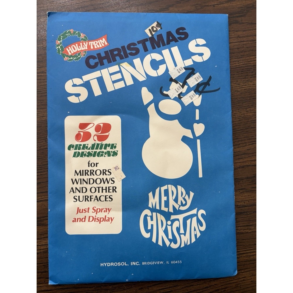 Vintage Holly Trim Christmas Stencils 32 Designs Punched/ Unpunched Holiday Deco